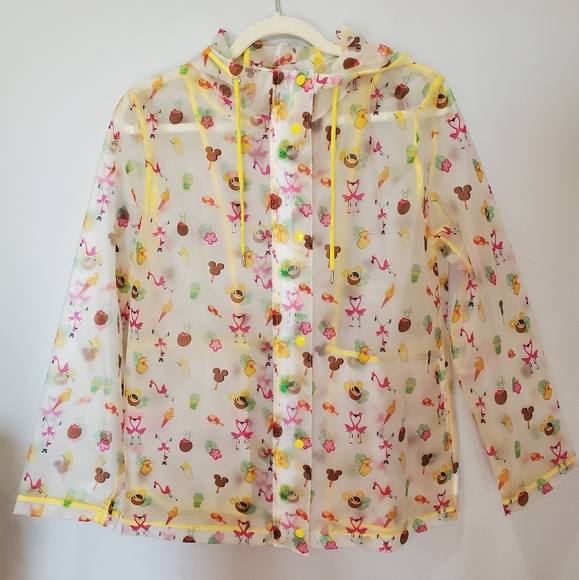 Disney Parks Women's Rain Coat Jacket Falmingo Mickey Treats Dole Whip Size: S - Picture 4 of 14